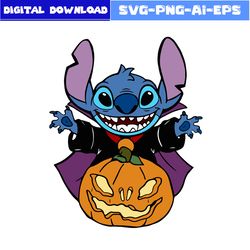 Devil Stitch Pumpkin Halloween Svg, Stitch Svg, Pumpkin Svg, Stitch Halloween Svg, Halloween Svg, Png Eps File