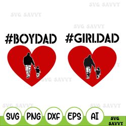 GirlDad Valentines Day SVG, PNG Fathers Day SVG, Art Vector SVG