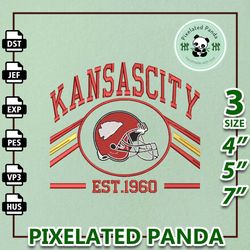 NFL Kansas City Chiefs Logo Embroidery Design, NFL Football Logo Embroidery Design, Famous Football Team Embroidery Desi