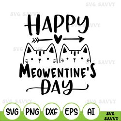 Happy Meowentines Day Svg, Cats Lover art for Svg