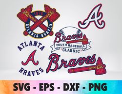 Braves Atlanta logo, bundle logo, svg, png, eps, dxf