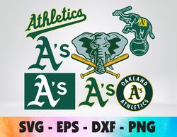 Oakland Athletics logo, bundle logo, svg, png, eps, dxf