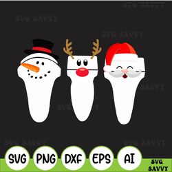 Funny Christmas Teeth Svg, Santa Claus Teeth Svgg, Reindeer Teeth, Snowman Teeth Svg, Christmas Svg, Ready To Press