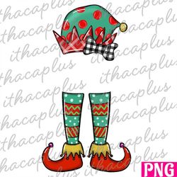 Christmas ELF PNG sublimation - ELF girl printable, Christmas digital Clipart, sublimation, elf feet png, Elf Hat, frame