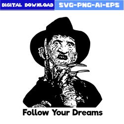 Freddy Krueger Dreams Svg, Freddy Krueger Face Svg, Freddy Krueger Svg, Halloween Svg, Png Dxf Eps File