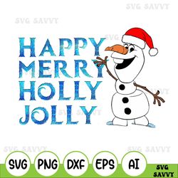 Frozen Christmas PNG, Olaf Christmas PNG, Olaf's Frozen Adventure PNG, Matching Disney Christmas PNG, Happy Merry Holly