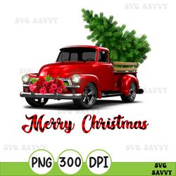 Christmas Red Truck And Christmas Tree Png, Plaid Merry Christmas Png, Art Design Xmas 2021 Png, Xmas Gift Idea Png, PNG