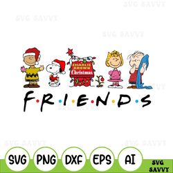 Peanuts Snoopy & Charlie Brown FRIENDS Holiday Svg, Digital Download | cricut silhouette | svg dxf png jpg eps