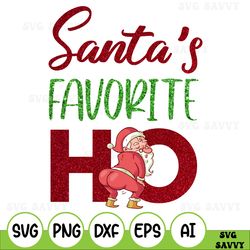 Santa's Favorite Funny Christmas Svg, Santa Ho Ho Ho Svg, Naughty Santa Claus Christmas Svg, PNG Printable, Digital File