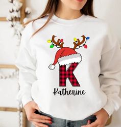 Custom Name Christmas Shirt, Christmas Reindeer Sh