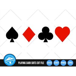 Playing Card Suits | Spades | Diamonds | Clubs | Hearts | Cut Files | Gambling | Card Suit | Silhouette | Svg | Png | Dx
