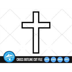 Christian Cross Outline SVG Files | Christian Cross Cut Files | Christian Cross Vector Files | Christian Cross Clip Art