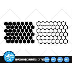 Honeycomb Pattern SVG Files | Seamless Hexagon Pattern Cut Files | Honeycomb Bee Pattern SVG Vector Files | Hexagon Patt