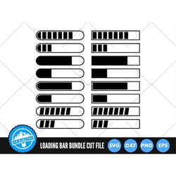 Loading Bar Bundle SVG Files | Progress Bar Cut Files | Loading Vector Files | Loading Wait Vector | Loading Pulse Clip