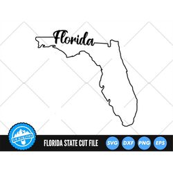Florida Outline with Text SVG Files | Florida Cut Files | United States of America Vector Files | Florida Vector | Flori