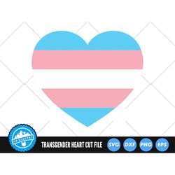 Transgender Heart SVG Files | Trans Pride Heart Cut Files | LGBTQ Love SVG Vector Files | Trans Pride Vector | Transgend