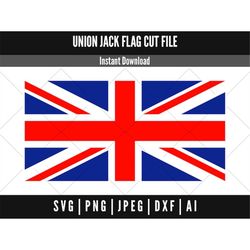 Union Jack British Flag SVG  | United Kingdom Flag | UK Union Jack | Svg | Png | Dxf | AI | Jpeg
