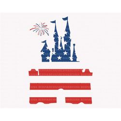 Happy 4th of July Svg, Magical Castle Svg, Fourth of July Svg, America, American Flag Svg, 1776 Svg, Independence Day Sv