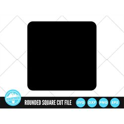 Rounded Square Silhouette SVG Files | Square Cut Files | Shape Vector Files | Square Vector | Basic Shapes Clip Art | Cn