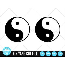 Yin and Yang SVG Files | Yin-Yang Cut Files | Yin and Yang Vector Files | Yin and Yang Silhouette | Yin and Yang Clip Ar
