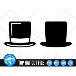 top hat svg files | gentlemen cut files | hat vector files | top hat silhouette | top hat clip art