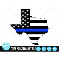 Texas Police Blue Line US Flag | United States of America Flag | Texas State Police Support | Svg | Png | Dxf | AI | Jpe