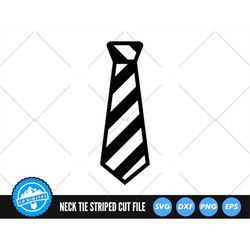 Patterned Neck Tie Striped SVG Files | Striped Neck Ties Cut Files | Wedding Tie Vector Files | Tuxedo Tie Clip Art | Ti