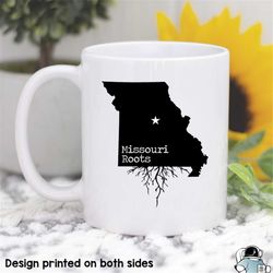Missouri Mug, Missouri Gift, Missouri Map, Missouri Coffee Mug, MO State Mug, Missouri State Roots Mug, Missouri Roots C