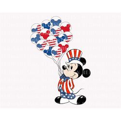 Fourth of July Png, American Flag Png, America Flag Balloon Png, July 4th Png, Freedom Png, Independence Day Png, Mouse