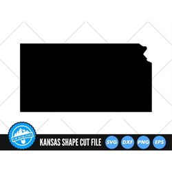 Kansas State SVG Files | Kansas Silhouette Cut Files | United States of America Vector Files | Kansas Vector | Kansas Ma
