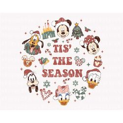 Tis The Season Png, Christmas Squad Png, Character Face Xmas Png, Family Vacation, Christmas Friends Png, Retro Christma