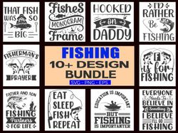 Fishing SVG T Shirt Design Bundle, SVG