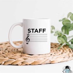 Music Coffee Mug, Unique Gift, Musician Mug, Music Staff Mug, Funny Coffee Mug, Band Mug, Music Gift, Musician Gift, Mus