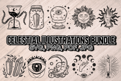 Celestial Illustrations Bundle SVG