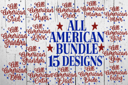 All American Bundle SVG 15 Designs