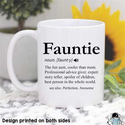 Gifts For Aunties, Fauntie Coffee Mug, Fun Auntie Mug, Funny Aunt Gift, Aunt Coffee Mug, Funny Coffee Mug, Aunt Gifts, A