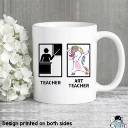 Art Teacher Coffee Mug  Art Teacher Mug  Dabbing Unicorn Teacher  Teacher Unicorn  Teacher Gift  Gifts For Teachers  Art