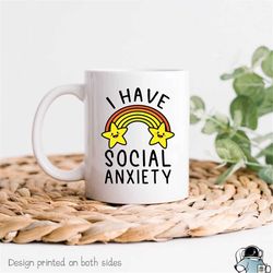 Social Anxiety Mug, Introvert Mug, Anxiety Gifts, Introvert Gifts, Introvert Coffee Mug, Funny Coffee Cups, Best Friend