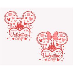 Mouse Ear Love Bundle Svg, Mouse Love Svg, Funny Valentine's Day, Valentine's Day, Mouse Valentine Svg, Valentines Coupl