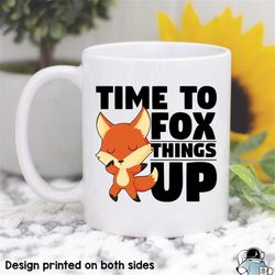Fox Mug, Fox Things Up, Fox Gifts, Fox Coffee Mug, Animal Lover Gift, Dabbing Fox, Funny Fox Gift, Animal Coffee Mug, Fo