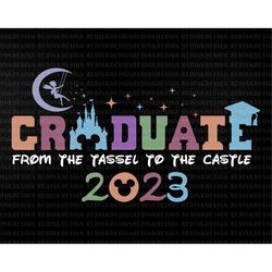 Graduate Tassel To Castle 2023 Svg, Graduation 2023 Svg, Graduate Shirt Svg, Senior 2023 Svg, Class of 2023 Svg, Retro G