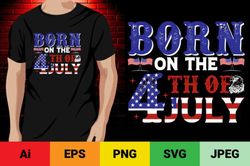 Born on the 4th of July T-shirt