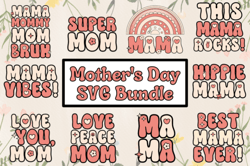 Retro Mother's Day SVG Design Bundle