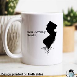 New Jersey Mug, New Jersey Gift, New Jersey Map, New Jersey Coffee Mug, NJ State Mug, New Jersey State Roots Mug, New Je