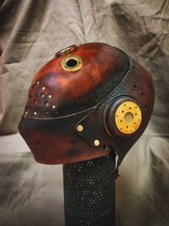 Steampunk leather mask "Saturn"