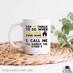 Real Estate Agent Funny Coffee Mug, Selling Homes, Real Estate Mug, Property Broker Coffee Mug, Real Estate Agent, Real