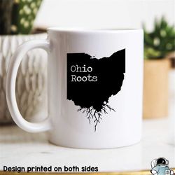 Ohio Mug, Ohio Gift, Ohio Map, Ohio Coffee Mug, OH Roots State Mug, Ohio Roots Mug, State of Ohio, Graduation Gift, Stud