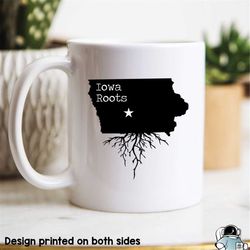 Iowa Mug, Iowa Gift, Iowa Map, Iowa Coffee Mug, IA State Mug, Iowa Roots Mug, Love Iowa, State of Iowa Roots, Iowan Mug