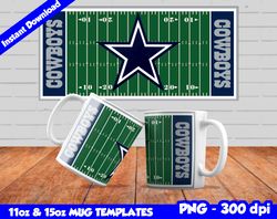 Cowboys Mug Design Png, Sublimate Mug Templates, Cowboys Mug Wrap, Sublimation Football Design PNG, Instant Download