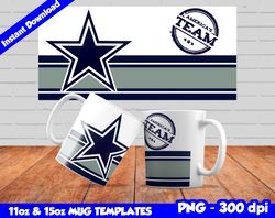 Cowboys Mug Design Png, Sublimate Mug Templates, Cowboys Mug Wrap, Sublimation Football Design PNG, Instant Download